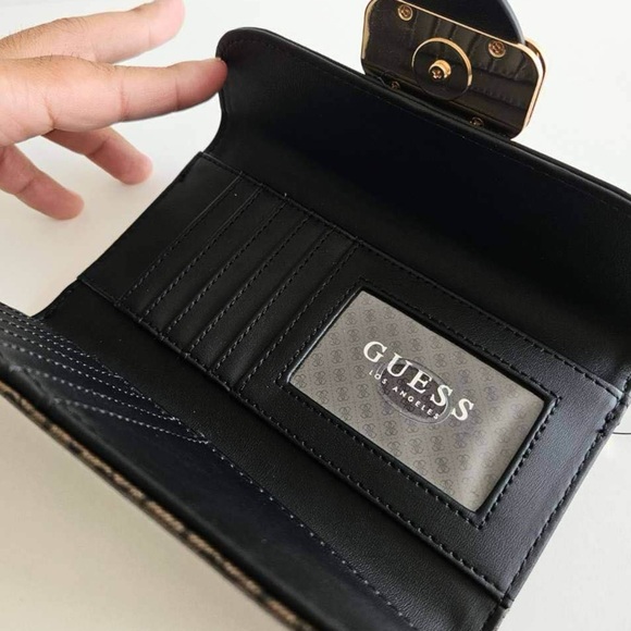 GUESS • Dorchester Signature Slim Clutch in Brown Wallet Pocketbook - Picture 4 of 4